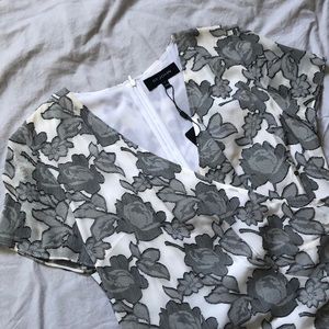 St. John short sleeve flower print blouse, size 6